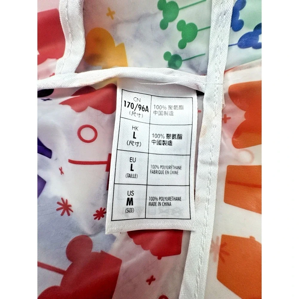 Rainbow Disney Collection Disney Parks Rain Jacket – Clear Translucent Women's M